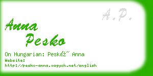 anna pesko business card